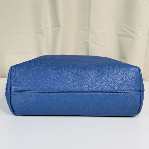 Prada Blue Leathe Convertible Shopper Tote - Picture 5 of 11